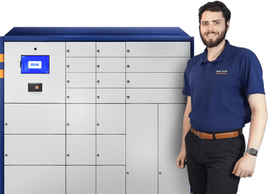 Real Time Networks in a demo demonstrating secure intelligent locker system for key and asset control