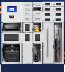 A smart locker to store law enforcement gear and weapons