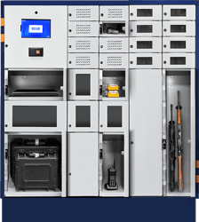 A smart locker to store law enforcement gear and weapons