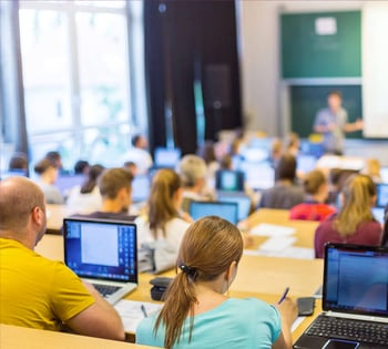 College students in class