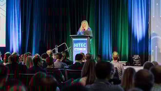 Hospitality Industry Technology Exposition Conference 2025 banner, June 16-19, 2025, Indianapolis, IN.