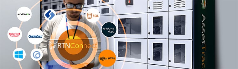 Monitoring integrated asset management system using RTNConnect software with real-time alerts on access control performance