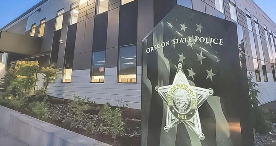 Oregon State Police headquarters, highlighting successful implementation of smart weapon storage solutions for secure law enforcement armory management.