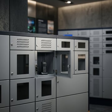 Radio in a locker