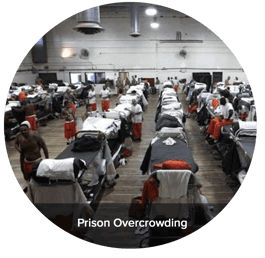 Inmates in an Overcrowded Prison