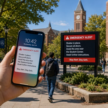 Deploy a campus-wide emergency alert system