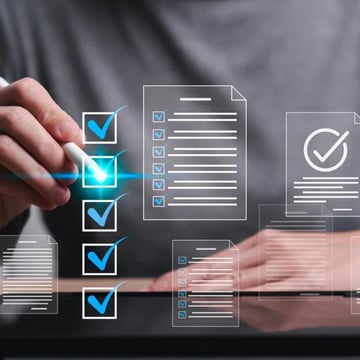 Digital checklist concept representing automated evidence-handling workflows that reduce chain-of-custody errors