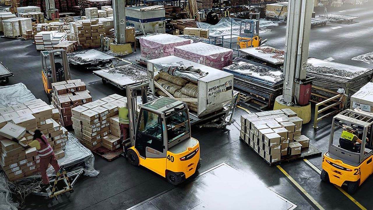 A forklift fleet management system helps a warehouse manage their fleet